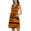 Button Front Pocket Dress - Tigger Stripes Winnie The Pooh Inspired