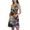 Button Front Pocket Dress - Watercolor Nightmare Before Christmas