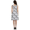 V-Neck Pocket Skater Dress - Sketch of Mickey Mouse