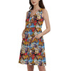 Button Front Pocket Dress - Aladdin Sketched