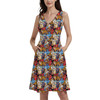 V-Neck Pocket Skater Dress - Aladdin Sketched