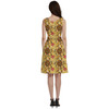 V-Neck Pocket Skater Dress - Sketched Pooh in the Honey Tree