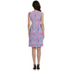 Button Front Pocket Dress - Neon Floral Jellyfish
