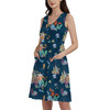 Button Front Pocket Dress - Whimsical Triton and Sebastian