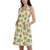 Button Front Pocket Dress - Little Orange Bird