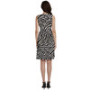 Button Front Pocket Dress - Animal Print - Zebra