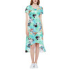 High Low Midi Dress - Mickey Donald Goofy Pirate Crew