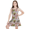 Girls Sleeveless Dress - Hand Drawn Animal Kingdom