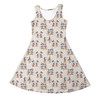 Girls Sleeveless Dress - Retro Mickey & Minnie