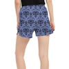 Women's Run Shorts with Pockets - Haunted Mansion Wallpaper