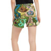 Women's Run Shorts with Pockets - Disneyland Colorful Map
