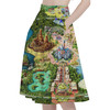 A-Line Pocket Skirt - Disneyland Colorful Map