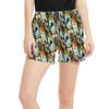 Women's Run Shorts with Pockets - Haunted Mansion Stretch Paintings