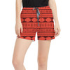 Women's Run Shorts with Pockets - Moana Tribal Print