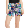 Women's Run Shorts with Pockets - Fantasyland Vintage Attraction Posters