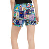 Women's Run Shorts with Pockets - Fantasyland Vintage Attraction Posters