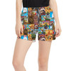 Women's Run Shorts with Pockets - Frontierland Vintage Attraction Posters