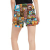 Women's Run Shorts with Pockets - Frontierland Vintage Attraction Posters