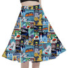 A-Line Pocket Skirt - Tomorrowland Vintage Attraction Posters