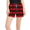 Women's Run Shorts with Pockets - Christmas Mickey & Minnie Sweater Pattern