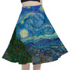 A-Line Pocket Skirt - Van Gogh Starry Night