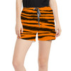 Women's Run Shorts with Pockets - Tigger Stripes Winnie The Pooh Inspired
