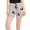 Women's Run Shorts with Pockets - Pastel Mickey Ears Balloons Disney Inspired