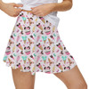 Women's Skort - Mouse Ears Snacks in Pastel Watercolor