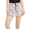 Women's Run Shorts with Pockets - Mouse Ears Snacks in Pastel Watercolor