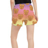 Women's Run Shorts with Pockets - Mickey Waffles Rainbow