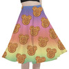 A-Line Pocket Skirt - Mickey Waffles Rainbow