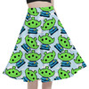 A-Line Pocket Skirt - Little Green Aliens Toy Story Inspired