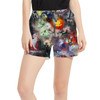 Women's Run Shorts with Pockets - Watercolor Nightmare Before Christmas