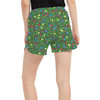 Women's Run Shorts with Pockets - Mouse Ears Christmas Lights