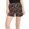 Women's Run Shorts with Pockets - Happy Stitch Christmas