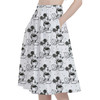 A-Line Pocket Skirt - Sketch of Mickey Mouse