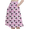 A-Line Pocket Skirt - Watercolor Minnie Mouse In Pink