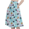 A-Line Pocket Skirt - Watercolor Minnie Mermaids