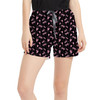 Women's Run Shorts with Pockets - Pink Glitter Minnie Ears and Mickey Balloons