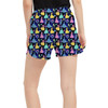 Women's Run Shorts with Pockets - Princess Glitter Silhouettes