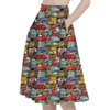 A-Line Pocket Skirt - Pixar Cars Sketched