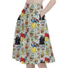 A-Line Pocket Skirt - Snow White And The Seven Dwarfs Sketched