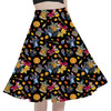 A-Line Pocket Skirt - Watercolor Disney Halloween Friends