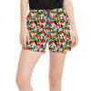 Women's Run Shorts with Pockets - Mickey & Friends Santa Hats