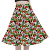 A-Line Pocket Skirt - Mickey & Friends Santa Hats
