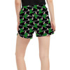 Women's Run Shorts with Pockets - Superhero Stitch - Hulk