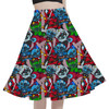 A-Line Pocket Skirt - Superhero Stitch - All Heroes Stacked
