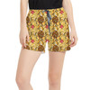 Women's Run Shorts with Pockets - Sketched Pooh in the Honey Tree