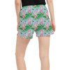 Women's Run Shorts with Pockets - Sketched Piglet and Butterflies