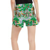 Women's Run Shorts with Pockets - Sketched Pooh Parade